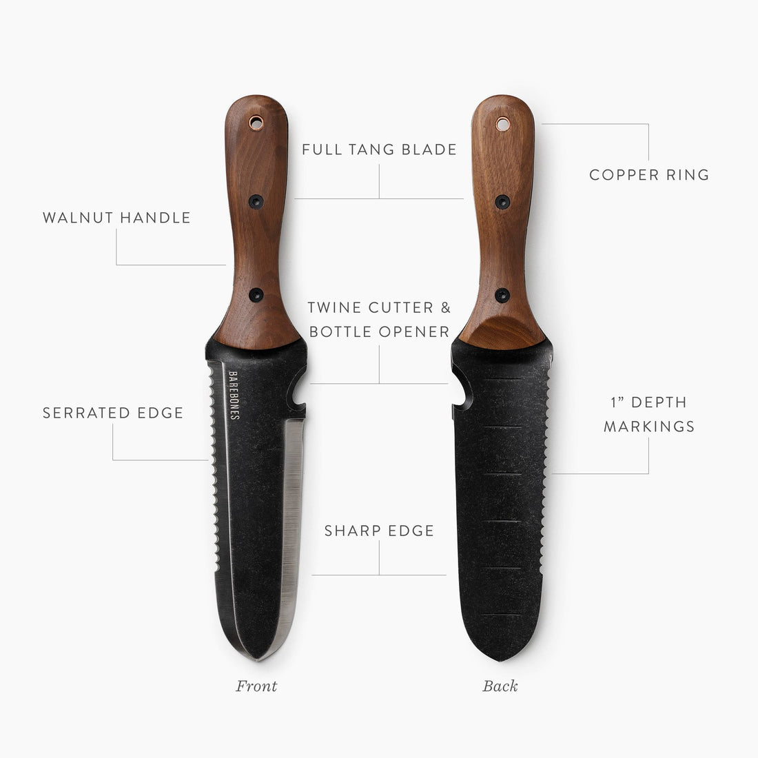 Hori Hori Kniv + Fodral - BAREBONES