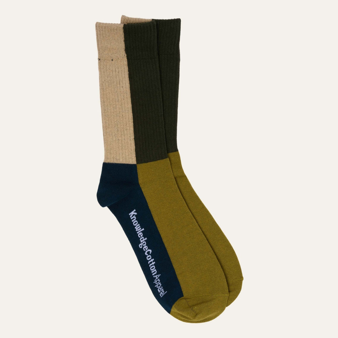 2-pack Organic Block Striped Socks  - KNOWLEDGE COTTON APPAREL