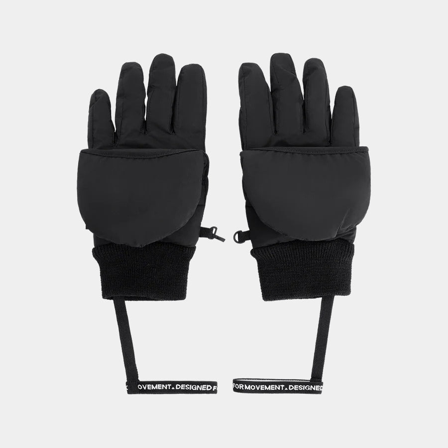 Convertible Waterproof Winter Mittens Black
