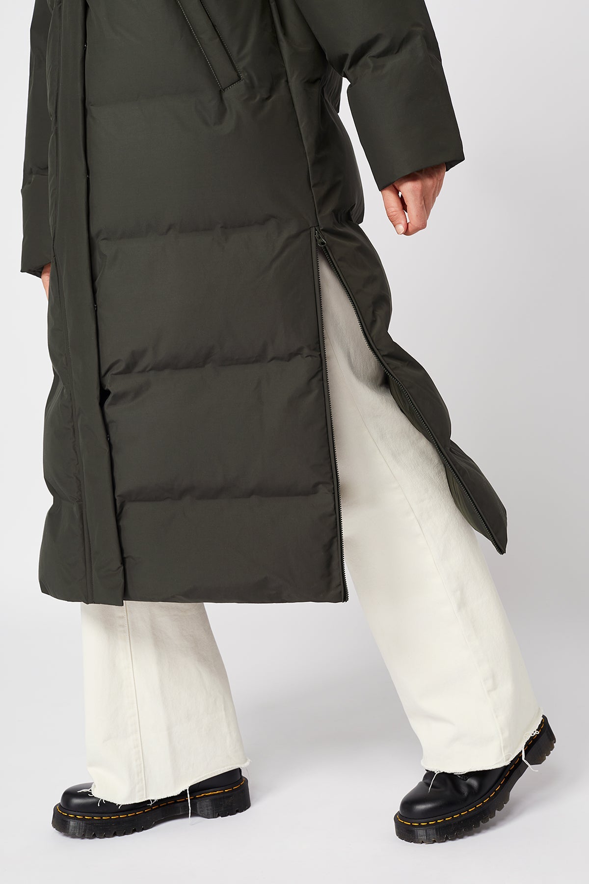 Coat Conklin Vegan Dark Olive - LANGERCHEN