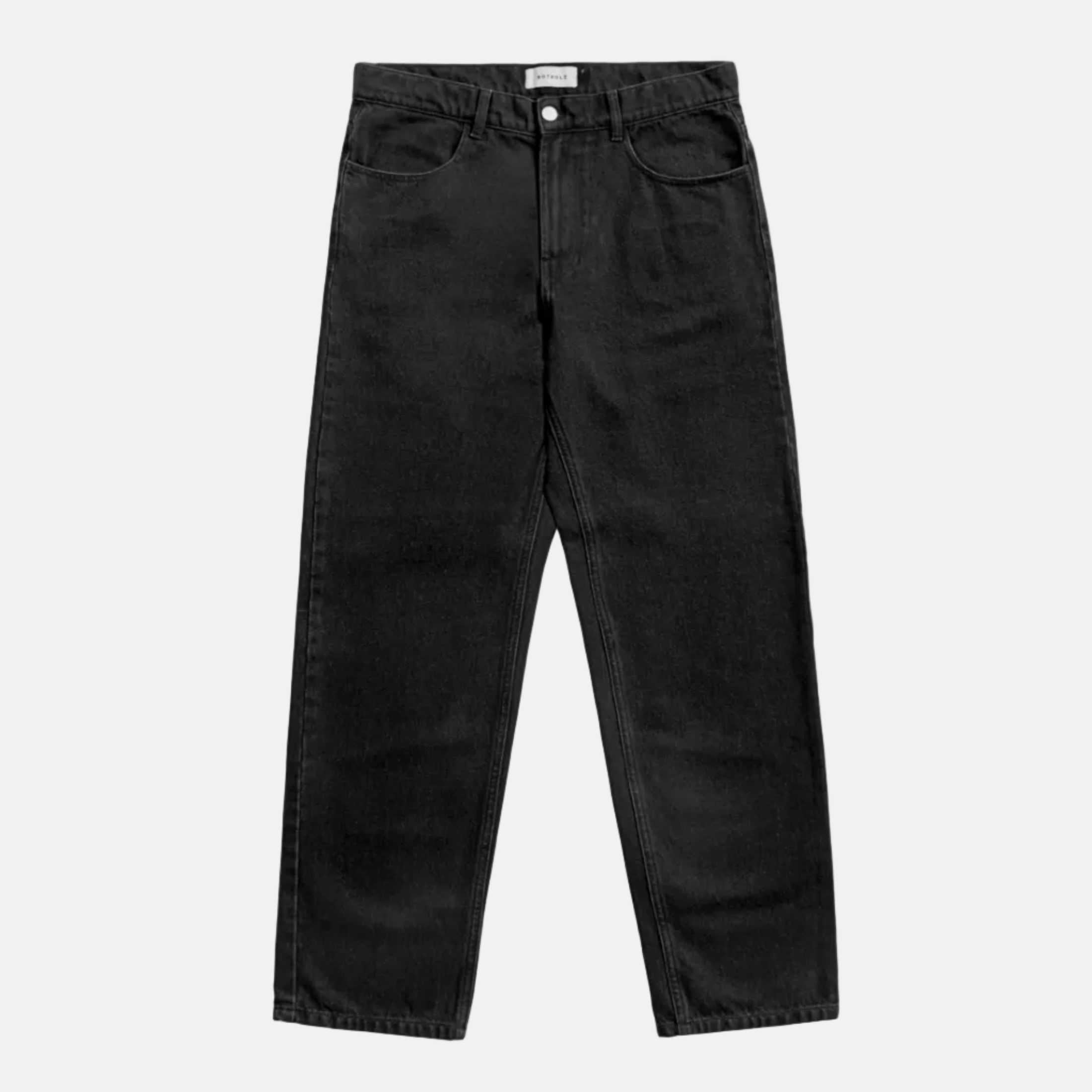 Svarta ekologiska herrjeans veganska