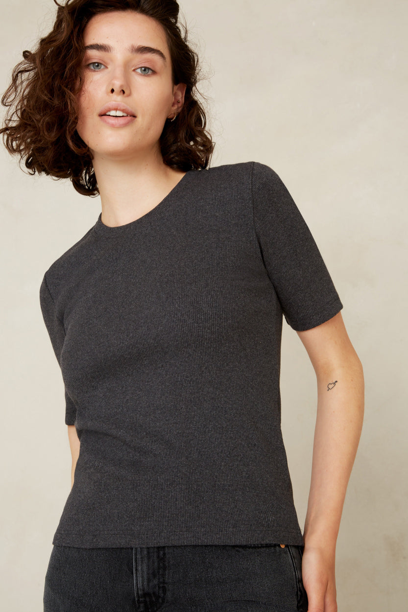 Landry T-shirt Antracita - KINGS OF INDIGO
