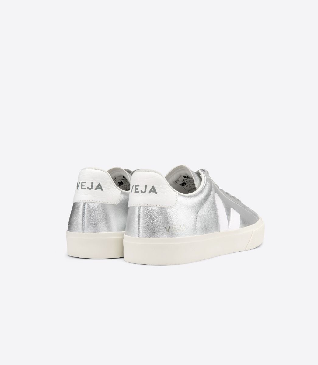 Campo Chromefree Leather Silver White - Men´s - VEJA