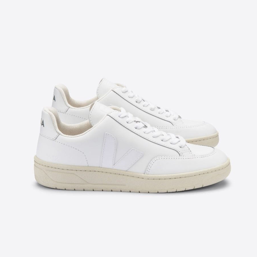 V-12 Leather White - Womens - VEJA