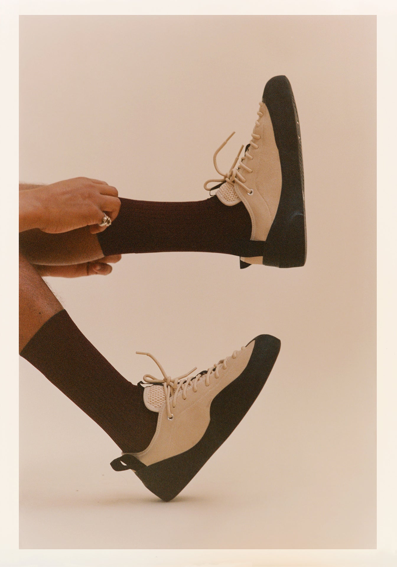 1:00 PM Suede Cream Beige Natural Black