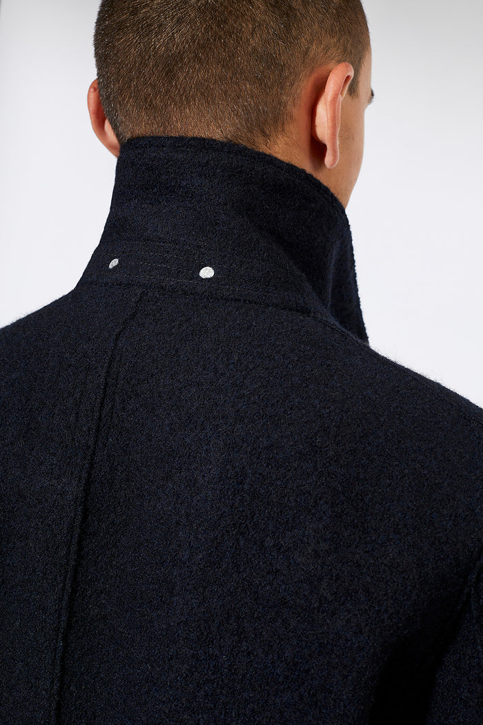 Torrance Tecno Felt Organic Wool Coat Carbon - LANGERCHEN