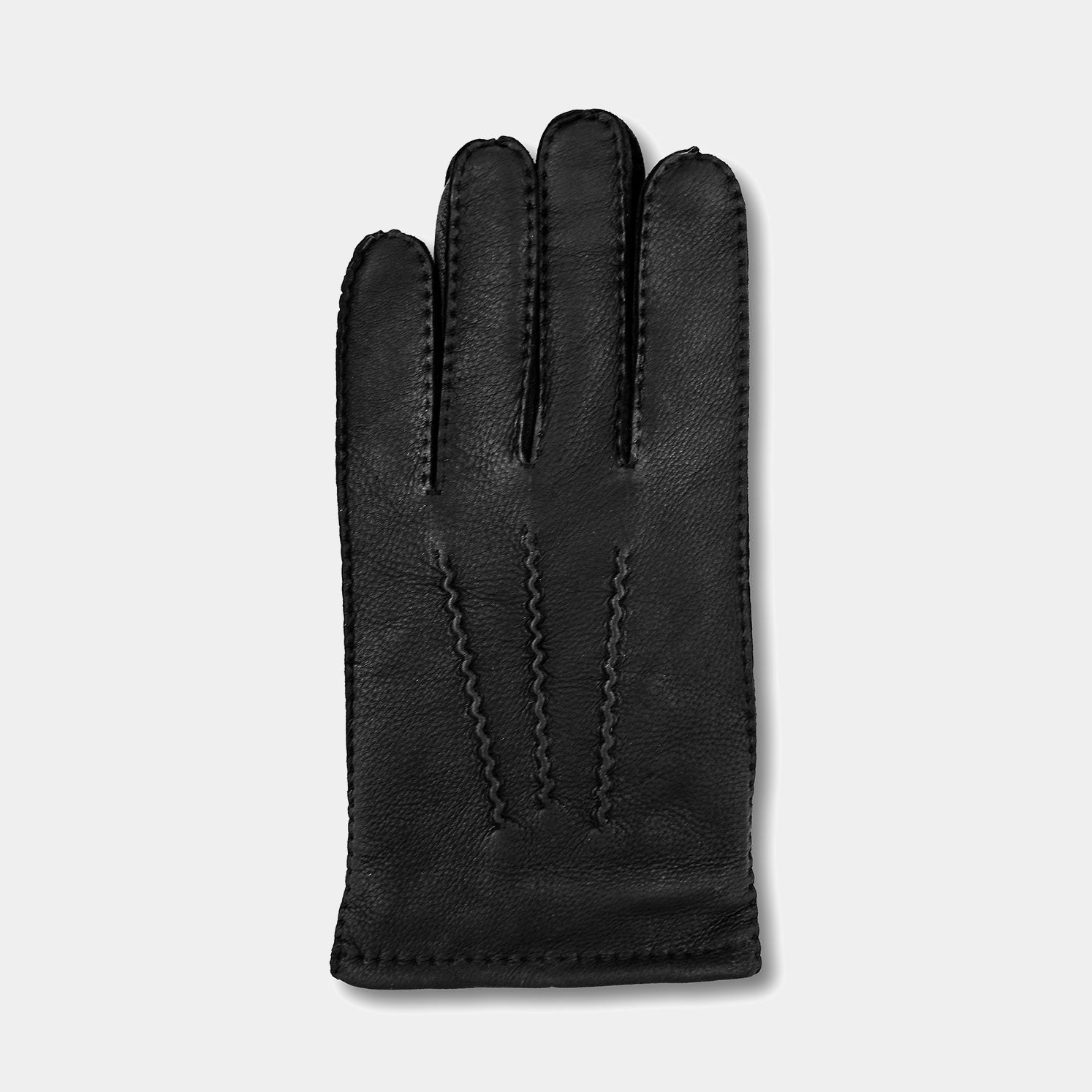 Helsinki Herr Ullfodrad Skinnhandske Svart