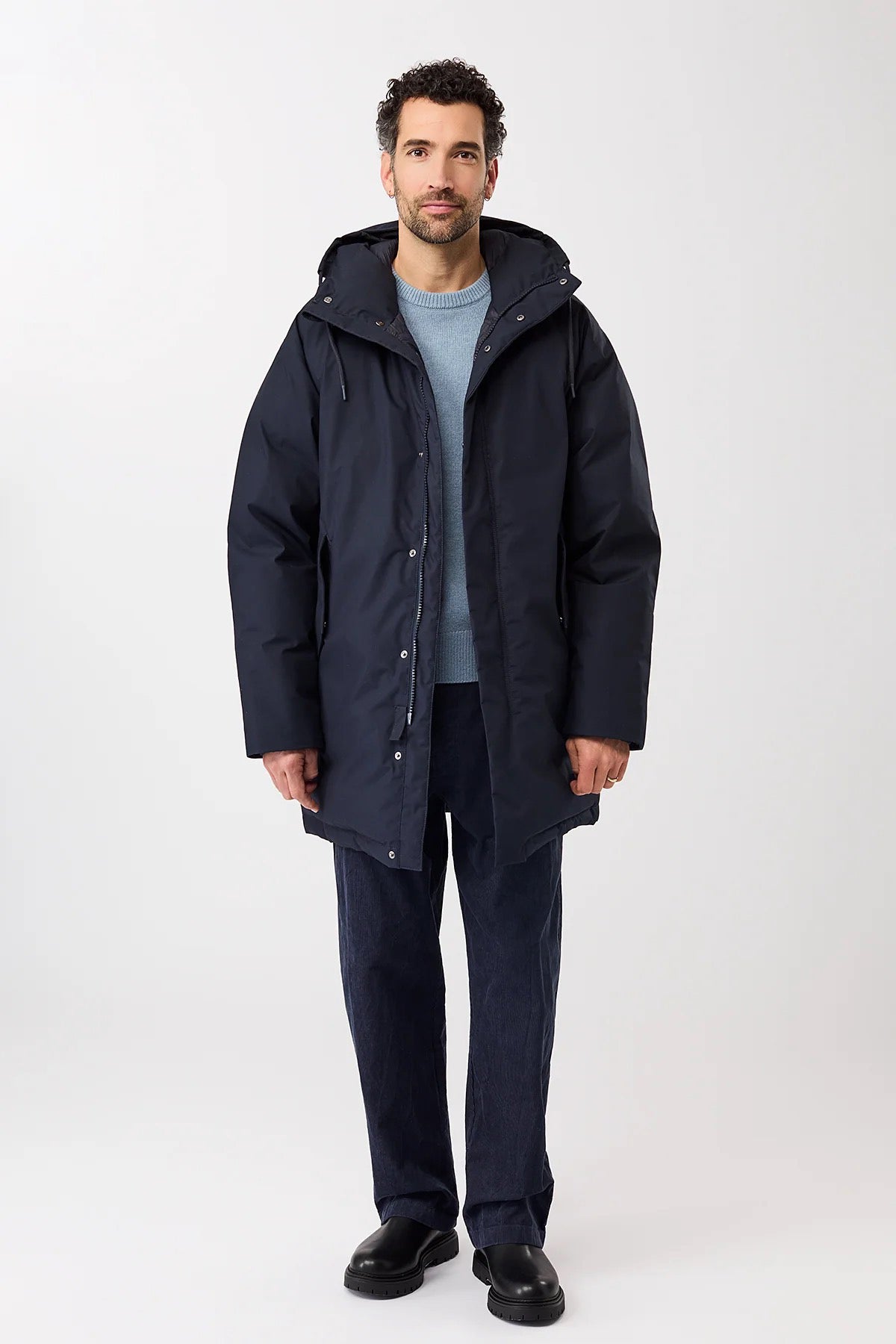 Winter Parka Eco-Down with Hood Navy