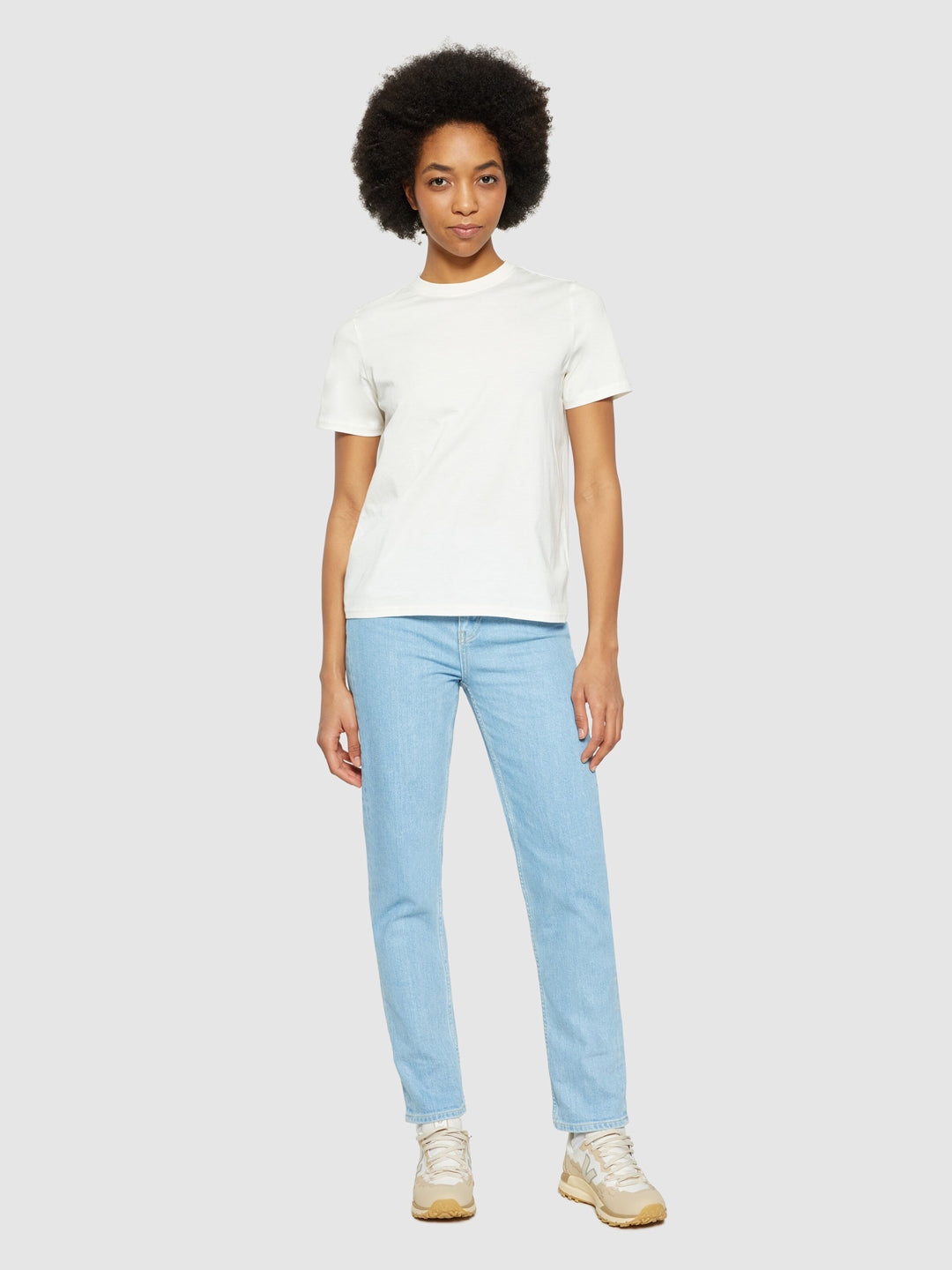 Ekologisk Dam T-shirt Pima Egret - KNOWLEDGE COTTON APPAREL