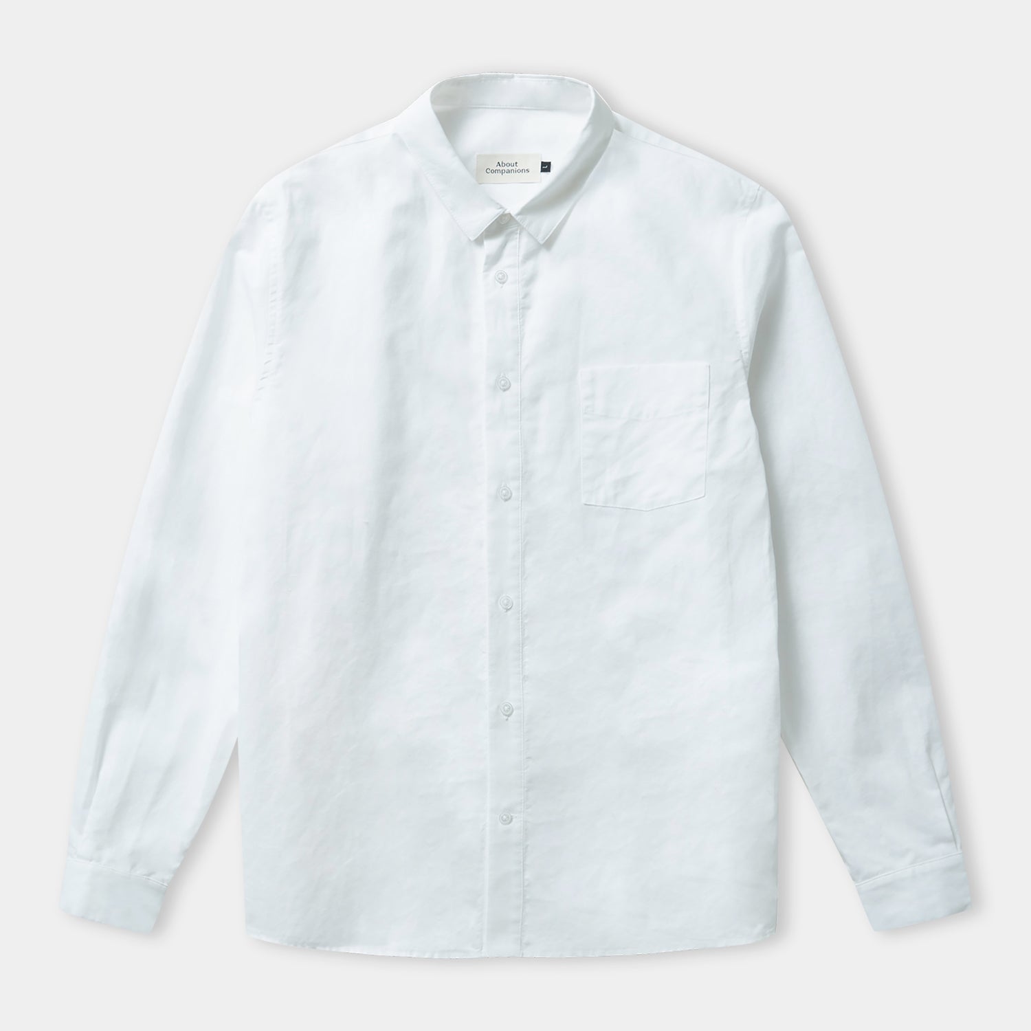 Simon Linen Blend Shirt White