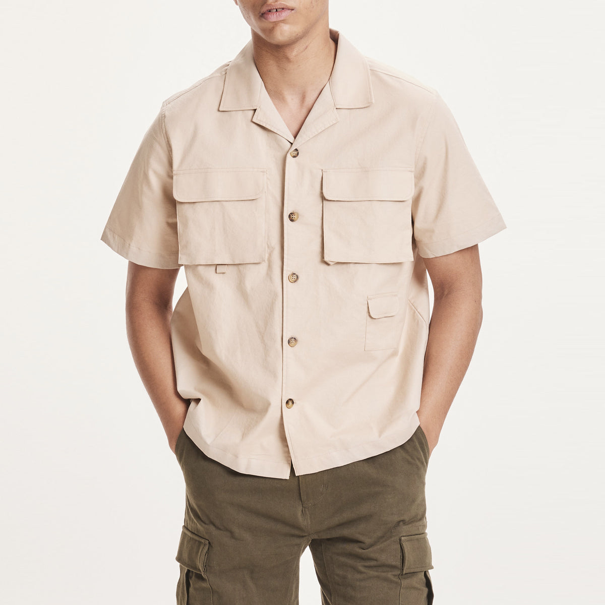 Wave Utility Canvas Shirt - KNOWLEDGE COTTON APPAREL
