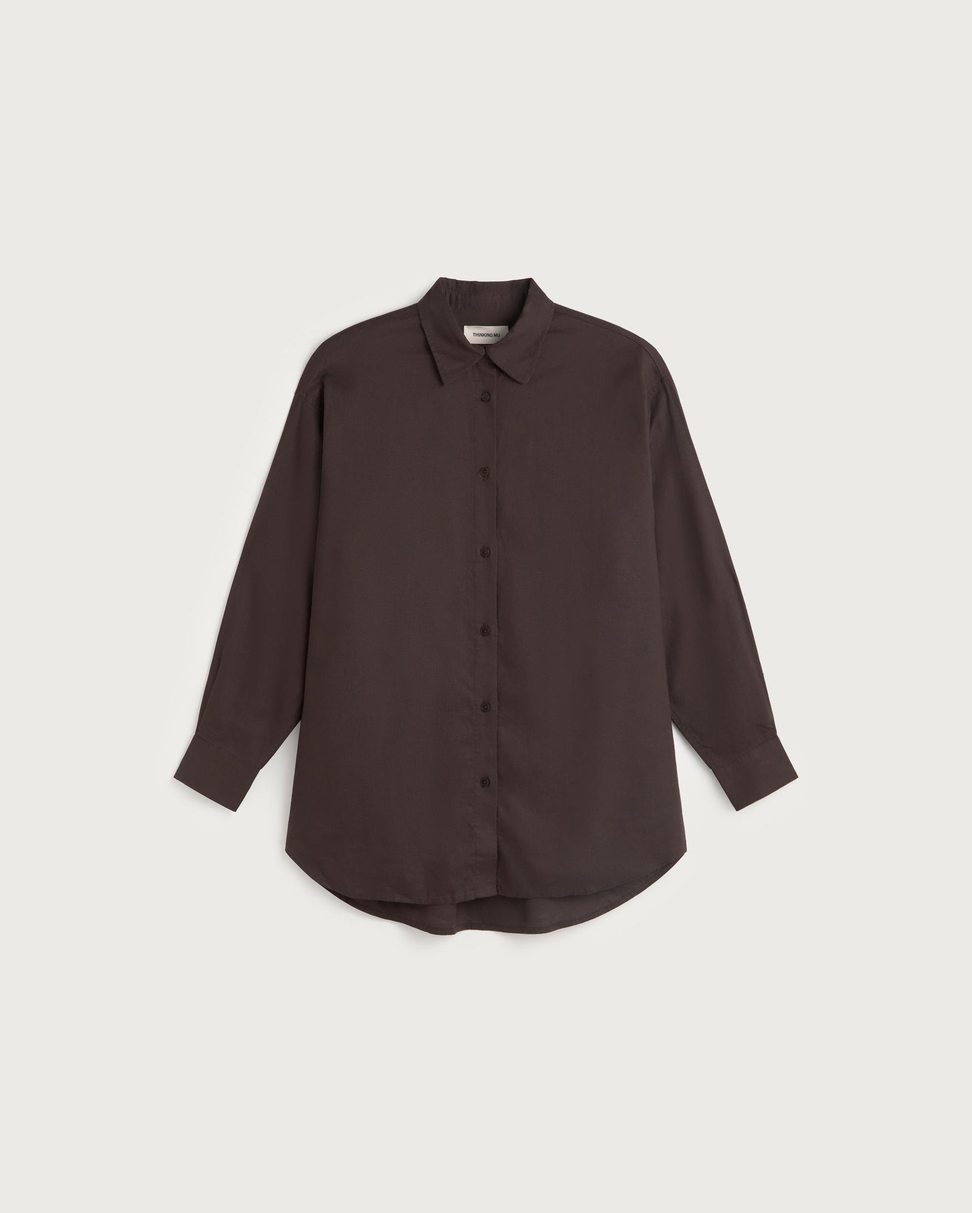 Gia Hemp & Tencel Blouse Wood Brown