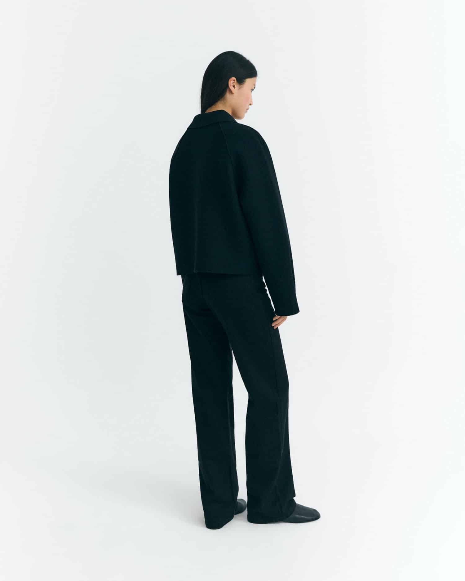 Daria Relaxed Fine Wool Jacket Black