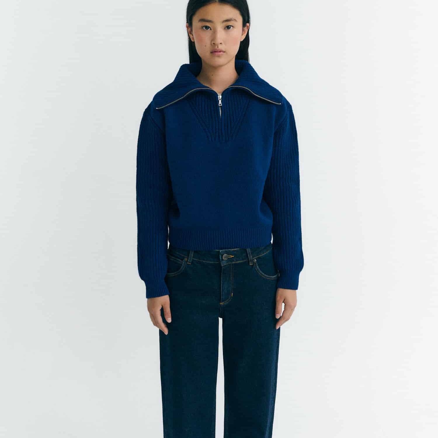 Tanit Wool Zip-Polo Knit