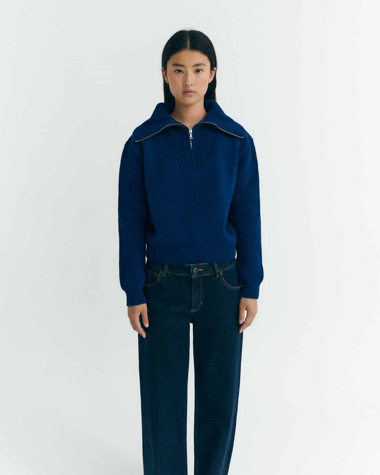 Tanit Wool Zip-Polo Knit