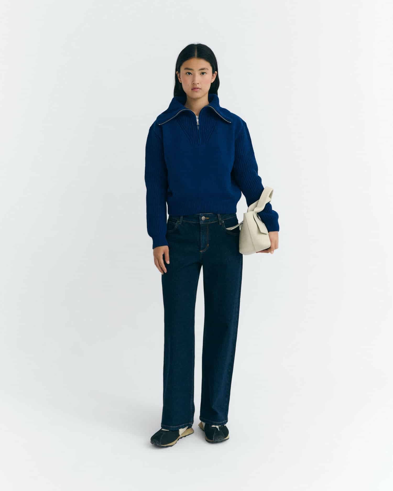 Tanit Wool Zip-Polo Knit