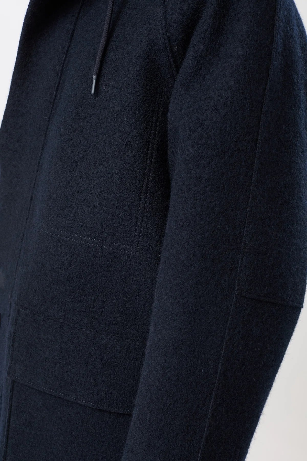 Parka Organic Wool Membrane Tecno Felt Navy