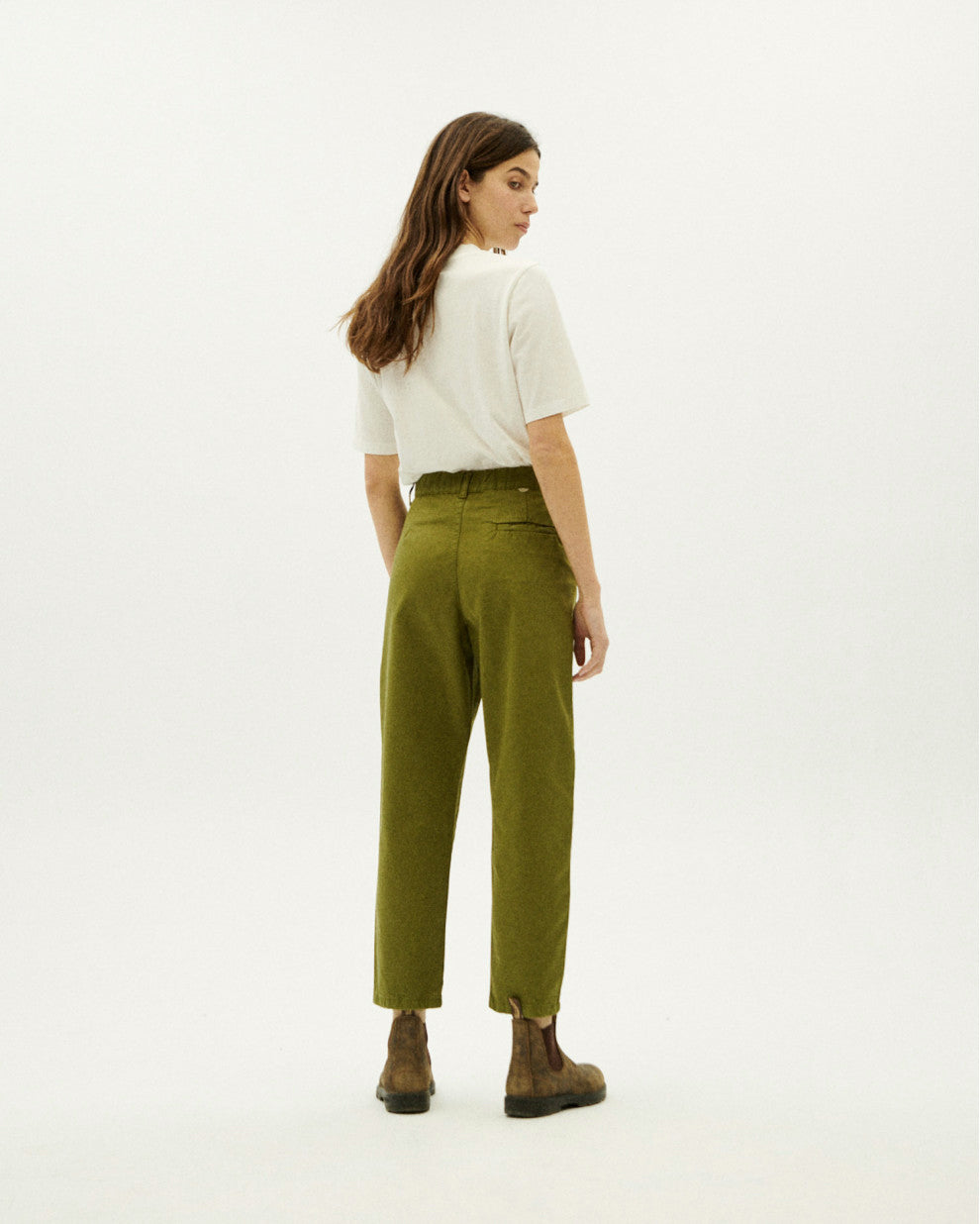 Rina Pants Forest Green - THINKING MU