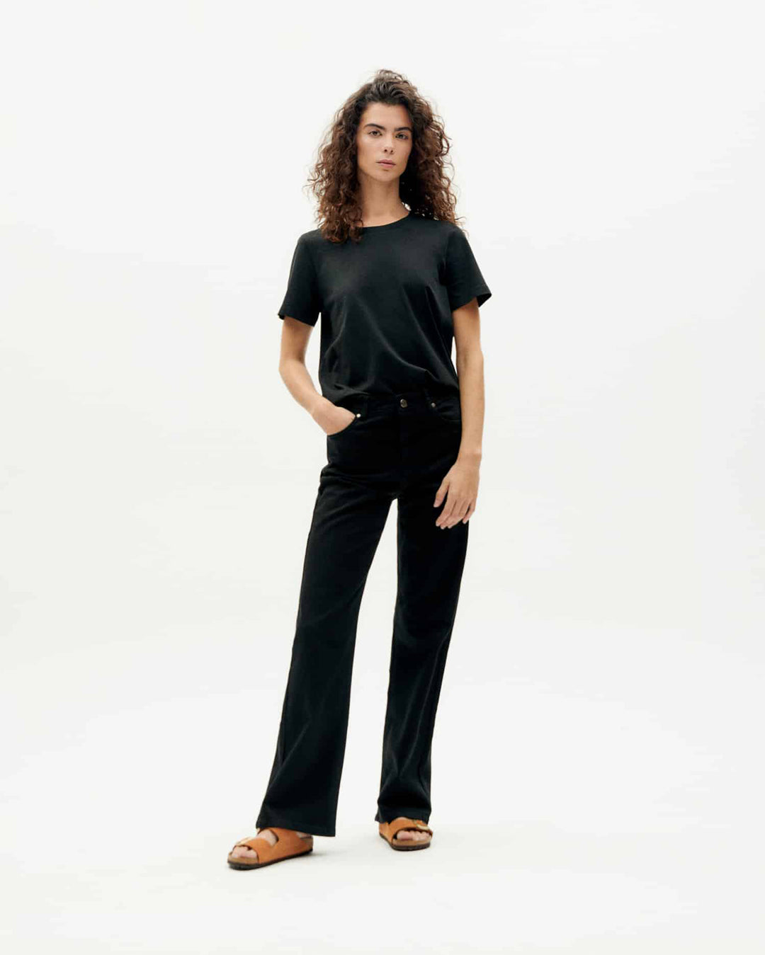 Theresa Organic Vegan Pants Black - THINKING MU