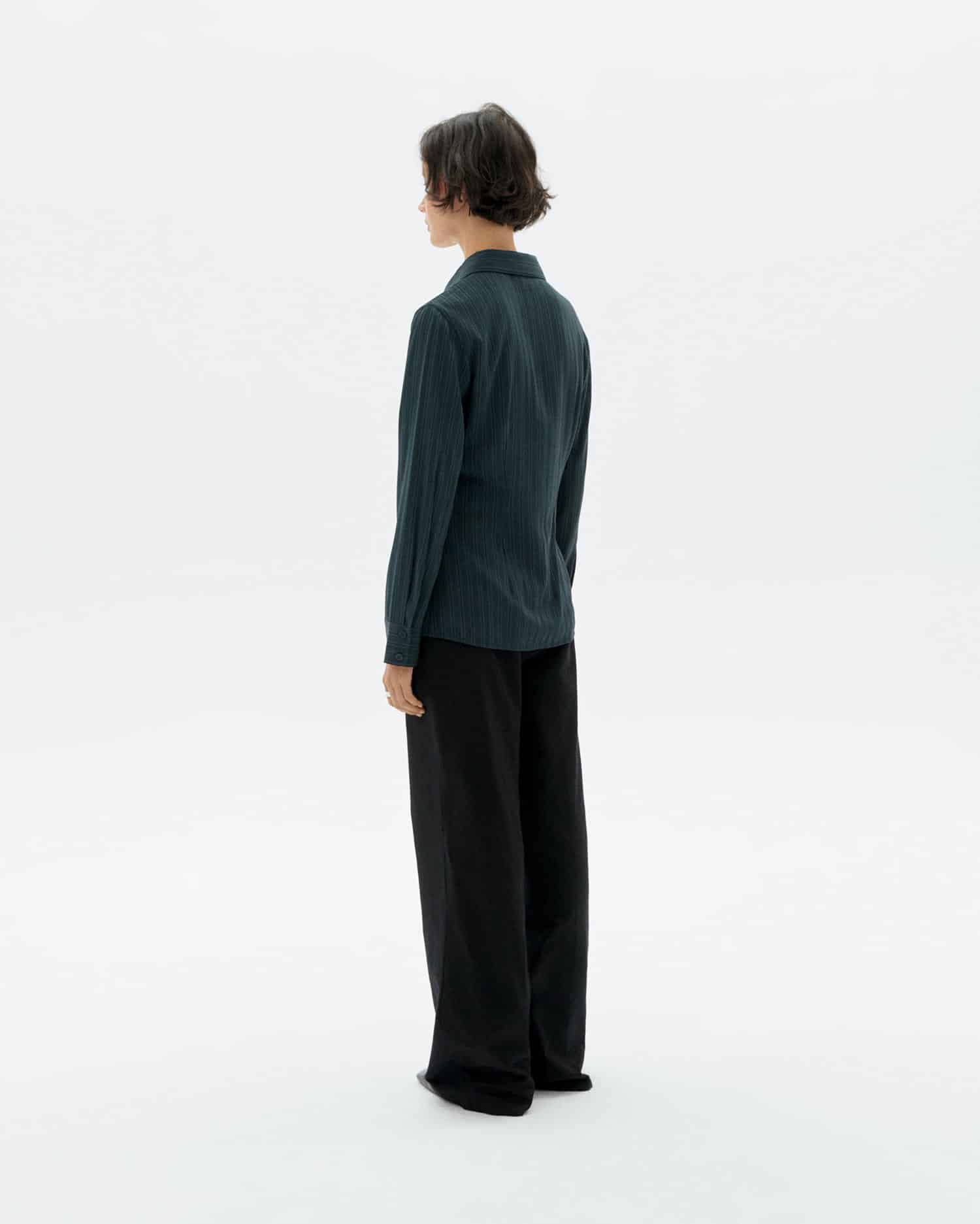 Hermione Black Organic Cotton Straight Pants