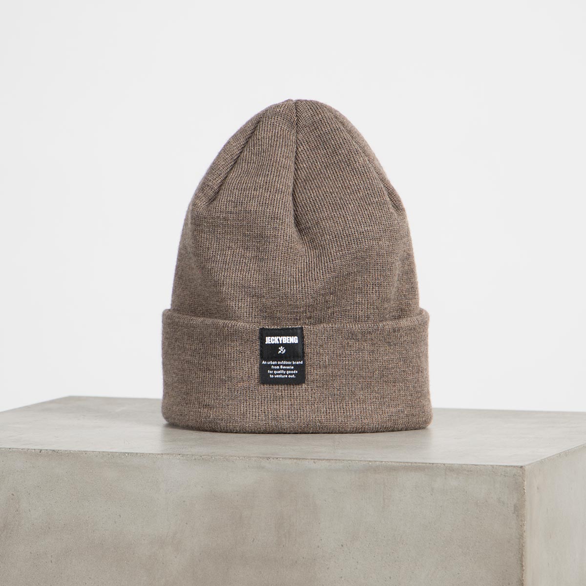 jeckybeng the merino wool beanie taupe brown